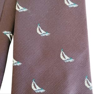 Vintage necktie Iveys Sailboats